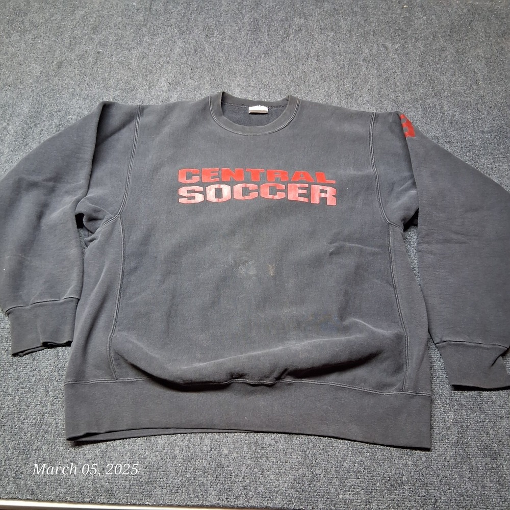 VTG Santee HVYWT Sweatshirt Size XL Black Central Soccer‎ Pullover